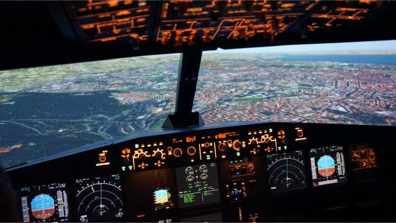 A320 simulador cockpit