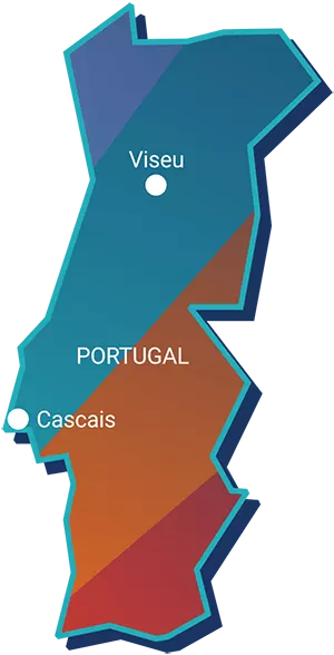 Map of Portugal showing IFA's bases