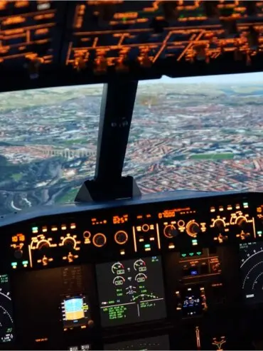A320 simulador cockpit