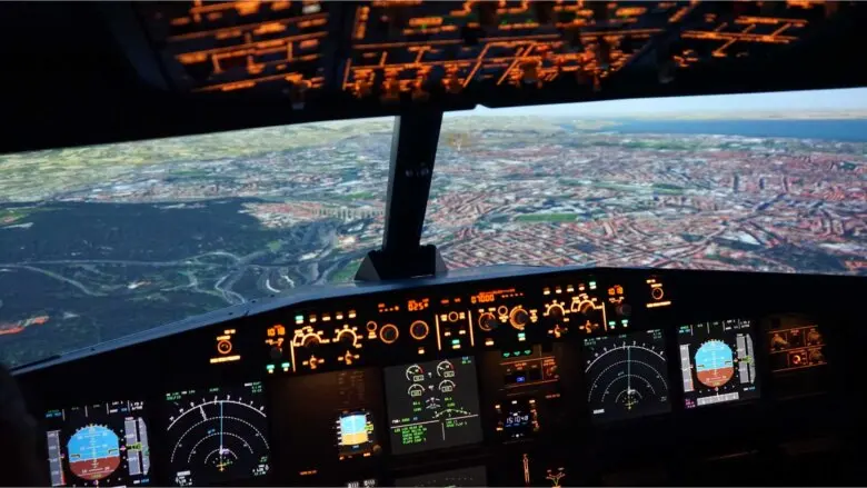 A320 simulador cockpit